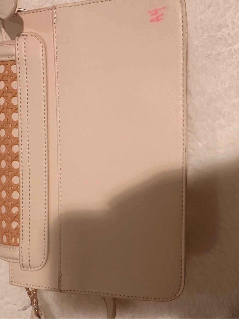 Woven Straw Crossbody Shoulder Bag in Beigey - Picture 3 of 4